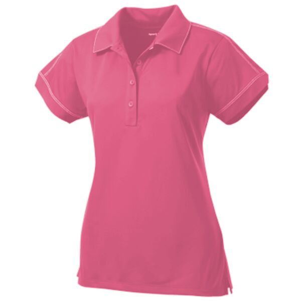 Ladies Contrast Stitch Micropique Sport Wick® Polo Thumbnail