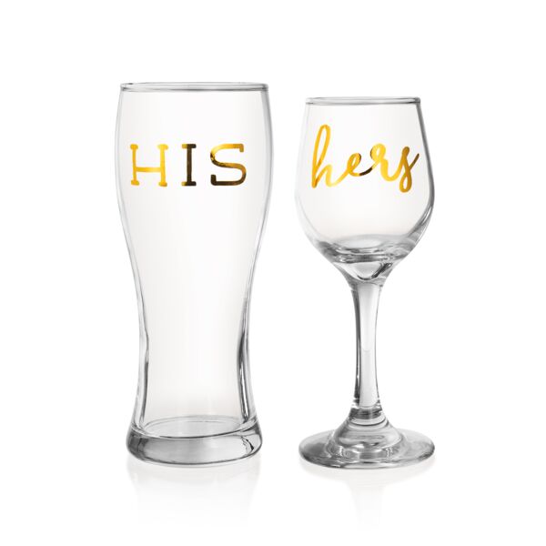 His & Hers Wine Glass Set Thumbnail