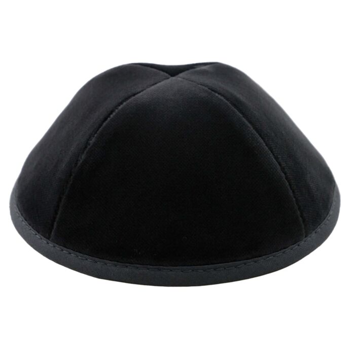 Grey Velvet Yarmulka Thumbnail