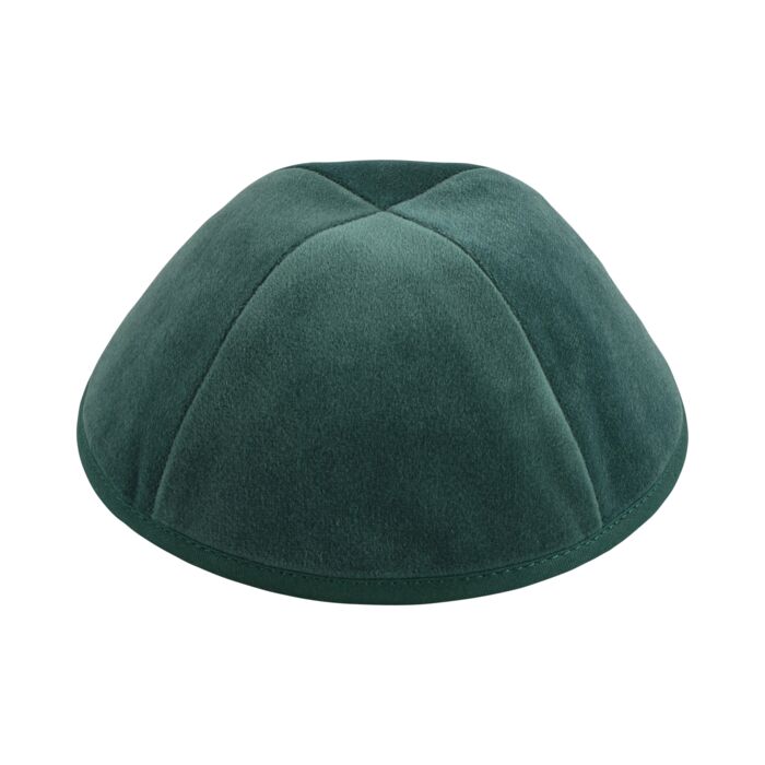 Green Velour Yarmulka Thumbnail