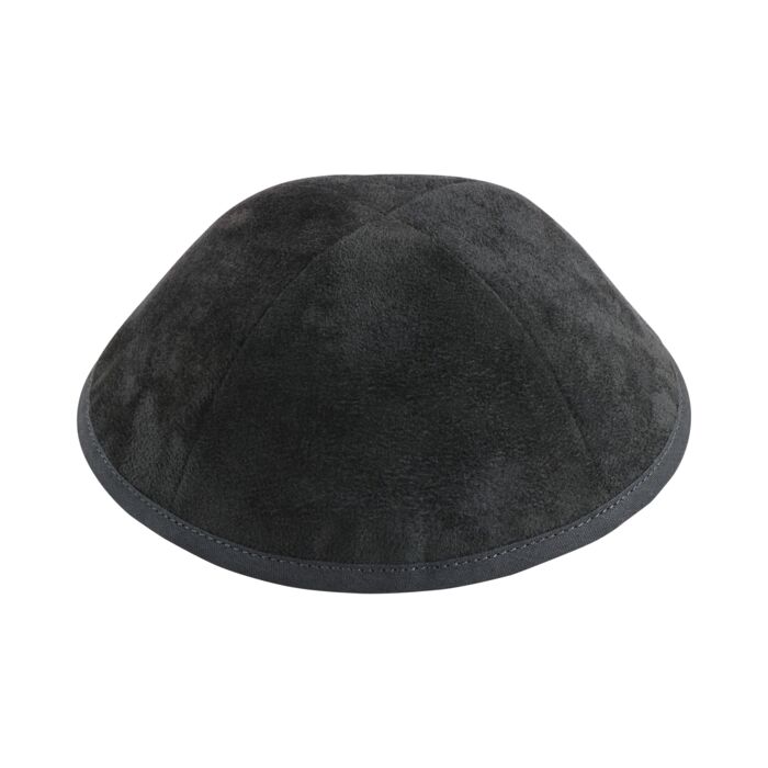 Grey Suede Yarmulka Thumbnail