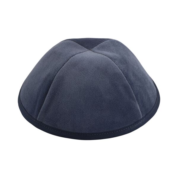 Periwinkle Velour Yarmulka Thumbnail