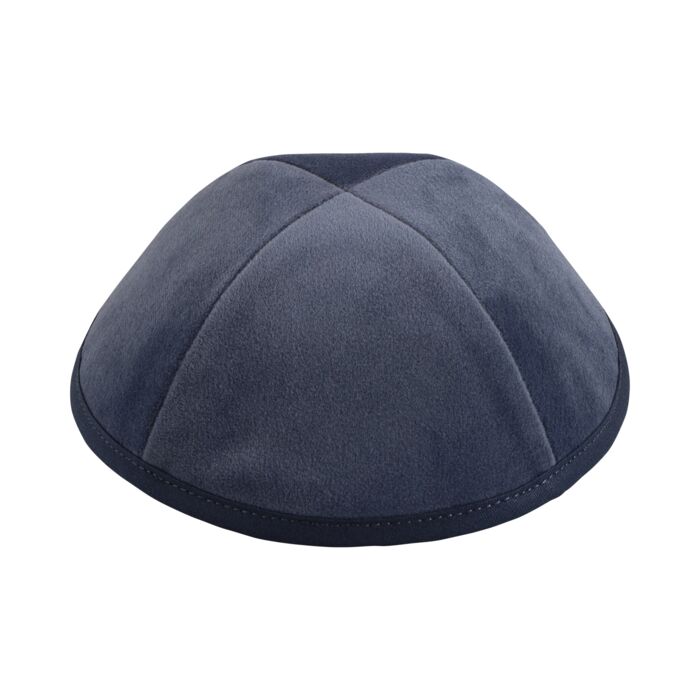 Slate Velour Yarmulka Thumbnail
