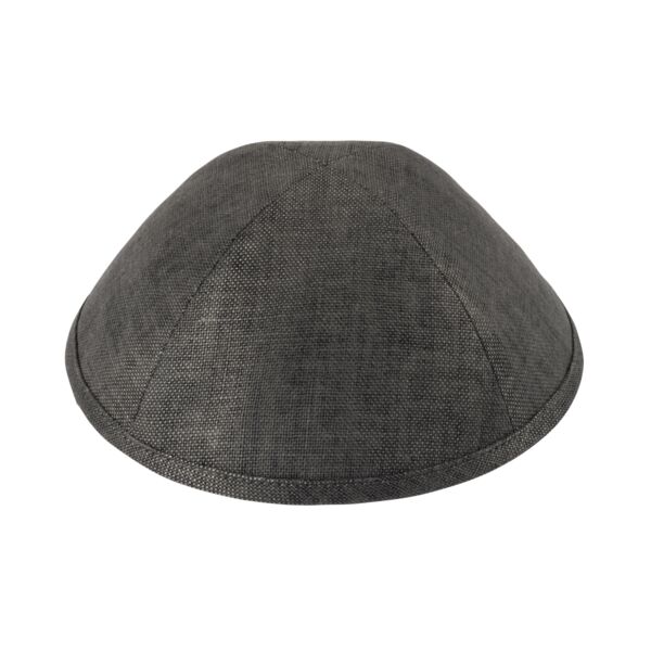 Grey Chambray Linen Yarmulka Thumbnail