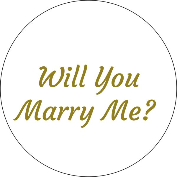 Circle Acrylic Will You Marry Me Sign Thumbnail