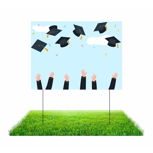 Blue Graduation Lawn Sign Thumbnail