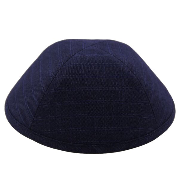 Navy Double Pinstripe Suit Yarmulka Thumbnail