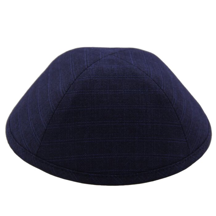 Navy Double Pinstripe Suit Yarmulka Thumbnail