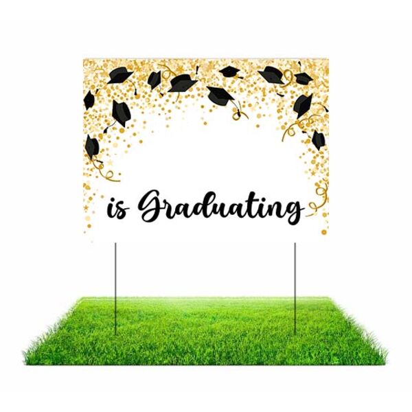 Gold Graduation Lawn Sign Thumbnail