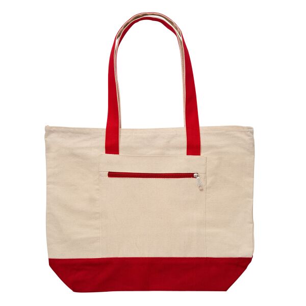 12 Oz. Cotton Canvas Zippered Tote Bag Thumbnail