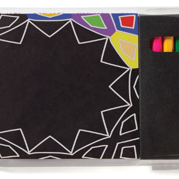 Black Cover Adult Coloring Book & 6-Color Pencil Set To-Go Thumbnail