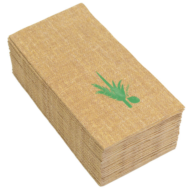 Burlap Lulav & Esrog Succos Napkins Thumbnail