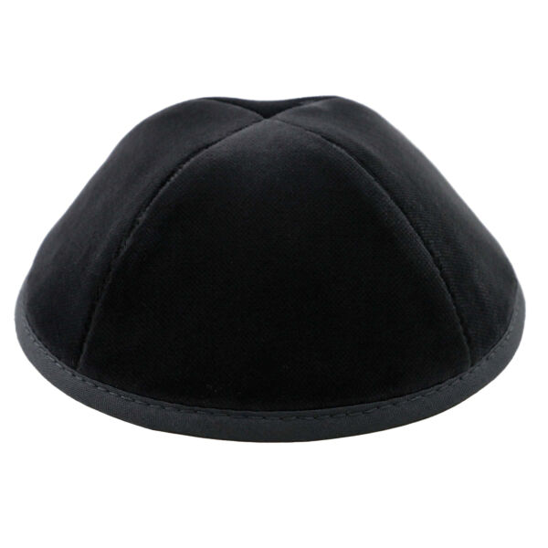 Grey Velvet Yarmulka Thumbnail