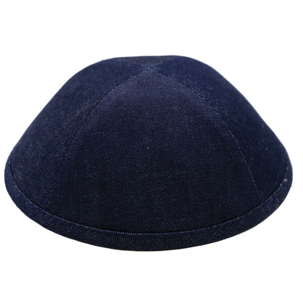 Dark Blue Denim Yarmulka Thumbnail