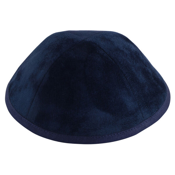 Navy Suede Yarmulka Thumbnail