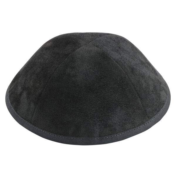Grey Suede Yarmulka Thumbnail