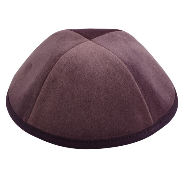 Plum Velour Yarmulka Thumbnail