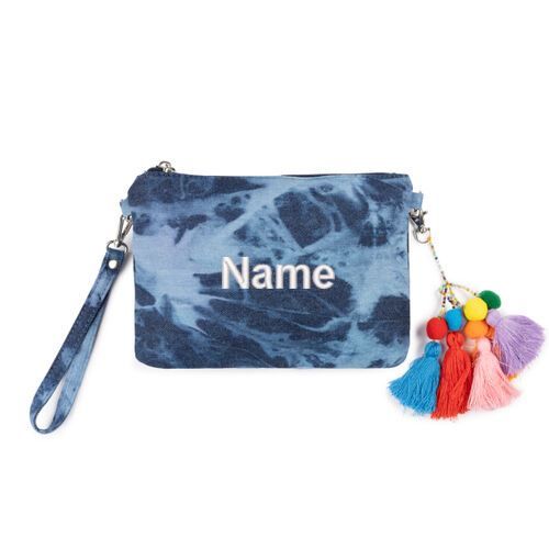 Denim Side Bag with Tassle, Bari Lynn Thumbnail