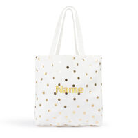 Kate Spade, Gold Polka Dot Canvas Tote Bag Thumbnail