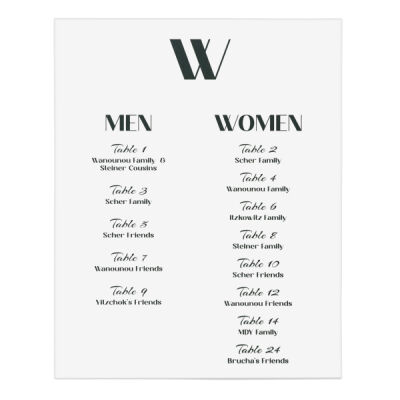 Printed Clear Acrylic Simcha Sign Thumbnail