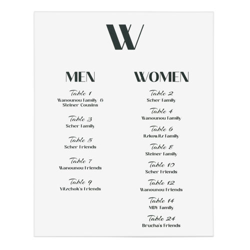 Printed Clear Acrylic Simcha Sign Thumbnail