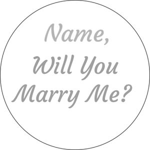 Circle Acrylic Will You Marry Me Sign Thumbnail