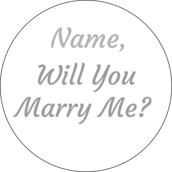 Circle Acrylic Will You Marry Me Sign Thumbnail