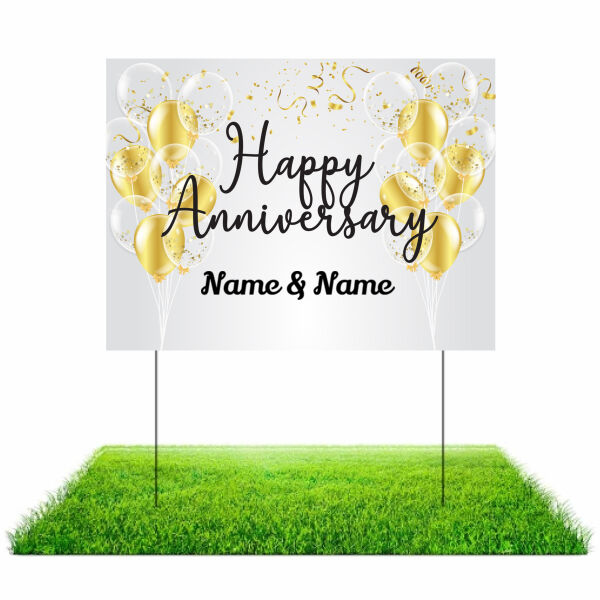 Happy Anniversary Lawn Sign Thumbnail