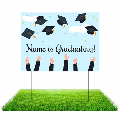 Blue Graduation Lawn Sign Thumbnail