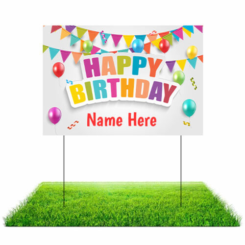 Colorful Happy Birthday Lawn Sign Thumbnail
