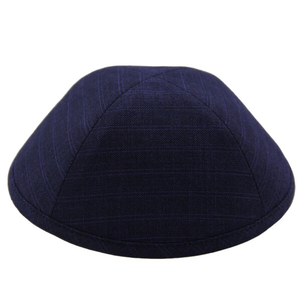Navy Double Pinstripe Suit Yarmulka Thumbnail