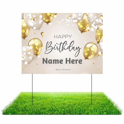 Gold Birthday Lawn Sign Thumbnail