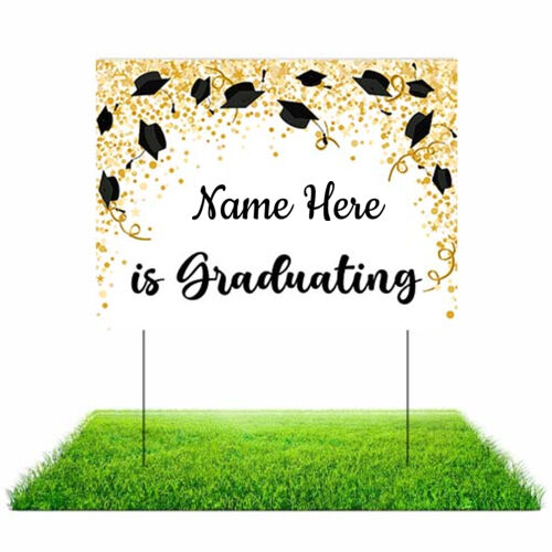 Gold Graduation Lawn Sign Thumbnail