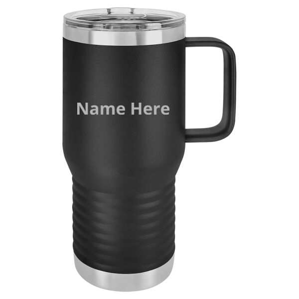 Polar Camel 20 oz. Black Vacuum Insulated Travel Mug with Slider Lid Thumbnail