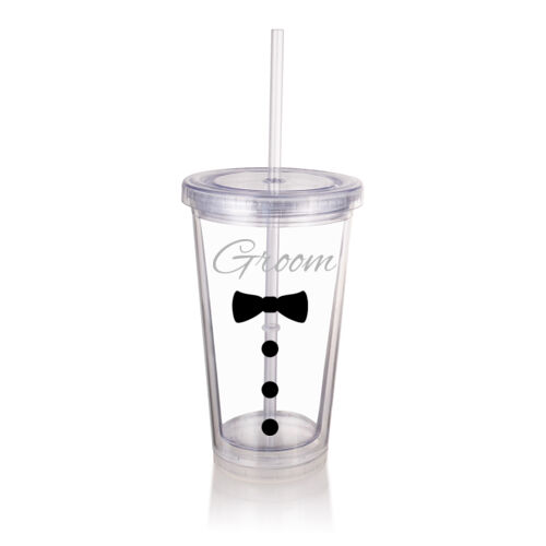 Groom Tumbler with Bowtie Thumbnail