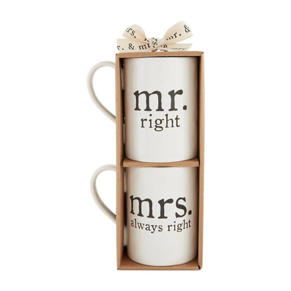 Mudpie Mr & Mrs Right Mug Set Thumbnail