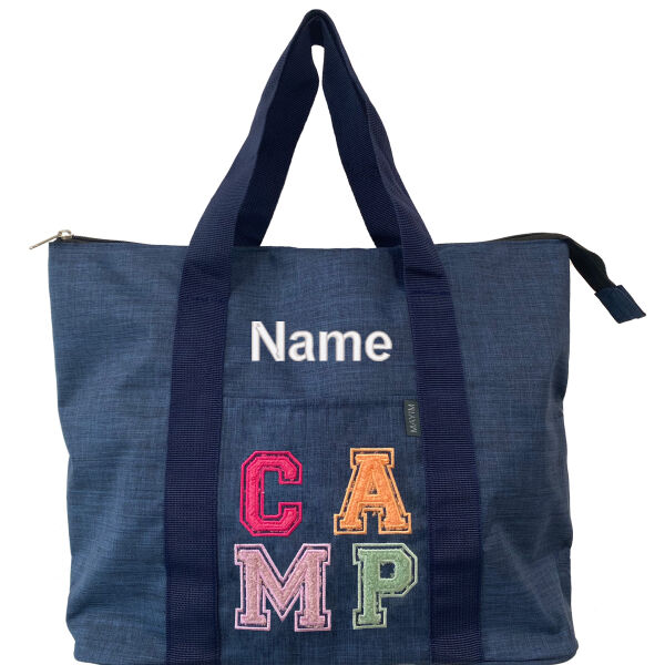 Fuzzy Letters Camp Tote Bag Thumbnail