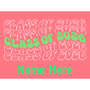 Graduation Lawn Sign Coral Thumbnail