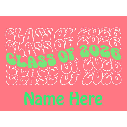 Graduation Lawn Sign Coral Thumbnail