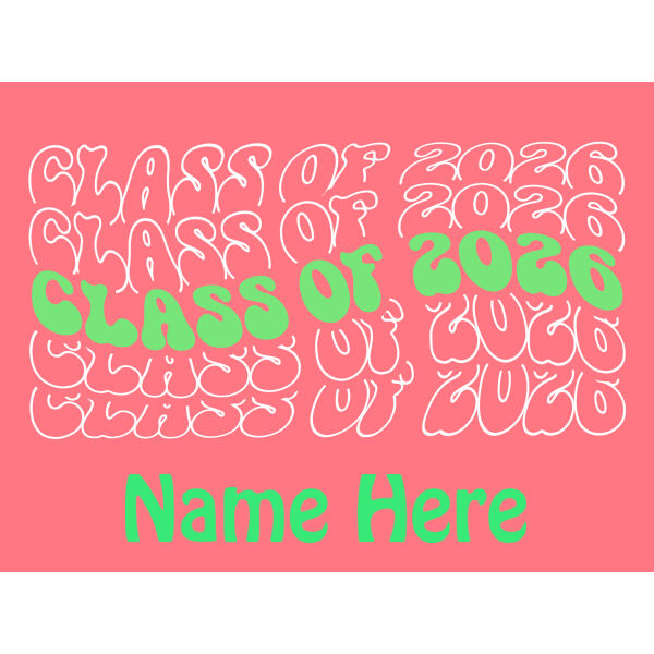 Graduation Lawn Sign Coral Thumbnail